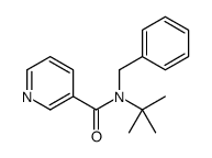 3-Pyridinecarboxamide, N-(1,1-dimethylethyl)-N-(phenylmethyl)- 结构式