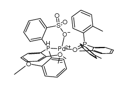 (SP-4-3)-[2-[双(2-甲氧基苯基)膦-κP]苯磺酸根-κO]甲基[三(2-甲基苯基)氧化膦-κO]钯 结构式