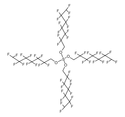 Sulfur, tetrakis(2,2,3,3,4,4,5,5,6,6,7,7-dodecafluoro-1-heptanolato-κO)-, (T-4)- 结构式
