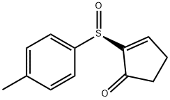 2-[(R)-(4-甲基苯基)亚磺酰基]-2-环戊烯-1-酮 结构式