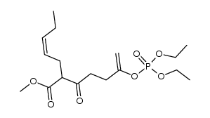4-Heptenoic acid, 2-[4-[(diethoxyphosphinyl)oxy]-1-oxo-4-pentenyl]-, methyl ester, (Z)- (9CI) 结构式