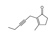 3-甲基-2-(2-戊炔-1-基)-2-环戊烯-1-酮 结构式