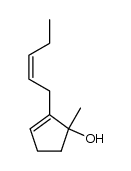 1-甲基-2-(2Z)-2-戊烯-1-基-2-环戊烯-1-醇 结构式