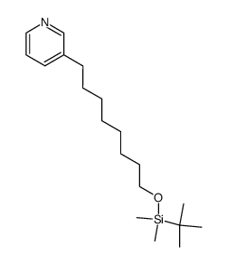 Pyridine, 3-[8-[[(1,1-dimethylethyl)dimethylsilyl]oxy]octyl]- 结构式
