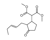 Propanedioic acid, [3-oxo-2-(2-pentenyl)cyclopentyl]-, dimethyl ester 结构式