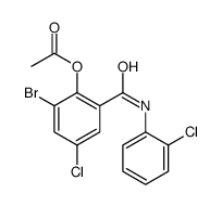Benzamide, 2-(acetyloxy)-3-bromo-5-chloro-N-(2-chlorophenyl)- 结构式
