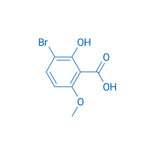 3-溴-2-羟基-6-甲氧基水杨酸 结构式