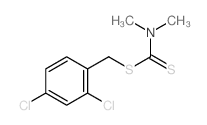 1-[(2,4-二氯苯基)甲硫基]-N,N-二甲基甲硫代酰胺 结构式