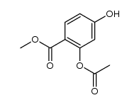 2-乙酰氧基-4-羟基苯甲酸甲酯 结构式
