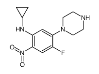 N-环丙基-4-氟-2-硝基-5-(1-哌嗪基)苯胺 结构式
