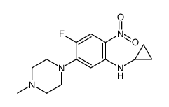 N-环丙基-4-氟-5-(4-甲基-1-哌嗪基)-2-硝基苯胺 结构式