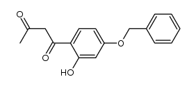 1-[2-羟基-4-(苄氧基)苯基]-1,3-丁二酮 结构式