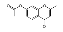 7-乙酰氧基-2-甲基-4H-1-苯并吡喃-4-酮 结构式