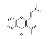 3-乙酰基-2-[(1E)-2-(二甲氨基)乙烯基]-4H-苯并吡喃-4-酮 结构式