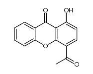 4-乙酰基-1-羟基-9H-占吨-9-酮 结构式
