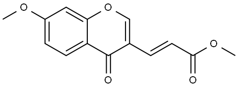(2E)-3-(7-甲氧基-4-氧代-4H-1-苯并吡喃-3-基)-2-丙烯酸甲酯 结构式