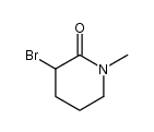 3-溴-1-甲基-2-哌啶酮 结构式