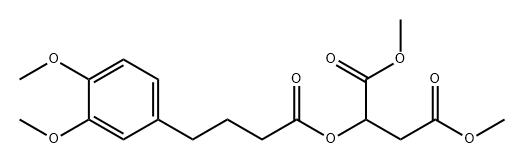 2-[4-(3,4-二甲氧基苯基)-1-氧代丁氧基]丁二酸 1,4-二甲酯 结构式