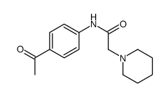 N-(4-acetylphenyl)-2-piperidin-1-ylacetamide 结构式
