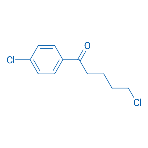 5-氯-1-(4-氯苯基)-1-氧代戊烷 结构式