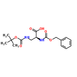 2-(N-Cbz)-3-(N-Boc)-2,3-二氨基丙酸 结构式