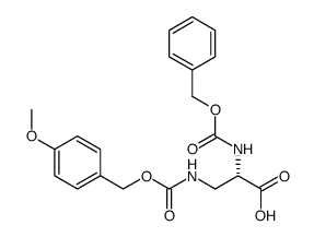 L-Alanine, 3-[[[(4-methoxyphenyl)methoxy]carbonyl]amino]-N-[(phenylmethoxy)carbonyl]- 结构式