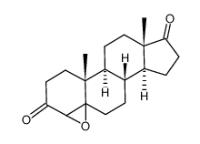 Androstane-3,17-dione, 4,5-epoxy- 结构式