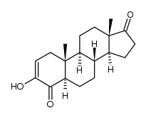Androst-2-ene-4,17-dione, 3-hydroxy-, (5α)- (9CI) 结构式