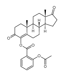 Androst-4-ene-3,17-dione, 4-[[2-(acetyloxy)benzoyl]oxy]- 结构式