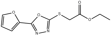 2-{[5-(呋喃-2-基)-1,3,4-噁二唑-2-基]硫烷基}乙酸乙酯 结构式
