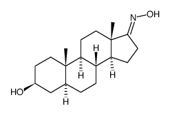 Androstan-17-one, 3-hydroxy-, oxime, (3α,5β)- 结构式