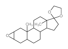 Androstan-17-one, 2,3-epoxy-, cyclic 1,2-ethanediyl acetal, (2α,3α,5α)- 结构式