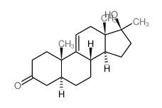 Androst-9(11)-en-3-one,17-hydroxy-17-methyl-, (5a,17b)- (9CI) 结构式