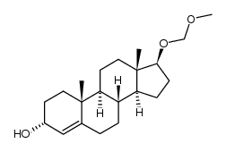 Androst-4-en-3-ol, 17-(methoxymethoxy)-, (3α,17β)- 结构式