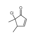 5-氯-4,5-二甲基-2-环戊烯-1-酮 结构式