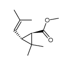 Cyclopropanecarboxylic acid, 2,2-dimethyl-3-(2-methyl-1-propen-1-yl)-, methyl ester, (1R,3R)- 结构式