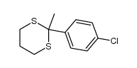 2-(4-氯苯基)-2-甲基-1,3-二噻烷 结构式
