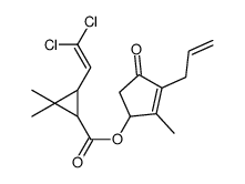 3-(2,2-二氯乙烯基)-2,2-二甲基环丙烷羧酸 2-甲基-4-氧代-3-(2-丙烯-1-基)-2-环戊烯-1-基酯 结构式