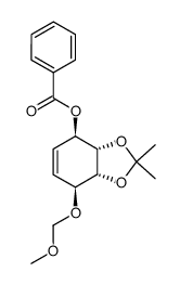 1,3-Benzodioxol-4-ol, 3a,4,7,7a-tetrahydro-7-(methoxymethoxy)-2,2-dimethyl-, 4-benzoate, (3aS,4R,7S,7aR)- 结构式
