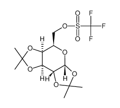 1,2:3,4-二-O-异亚丙基-α-D-吡喃半乳糖-6-三氟甲磺酸酯 结构式