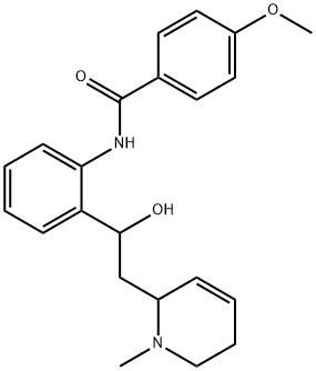 Benzamide, N-[2-[1-hydroxy-2-(1,2,5,6-tetrahydro-1-methyl-2-pyridinyl)ethyl]phenyl]-4-methoxy- 结构式