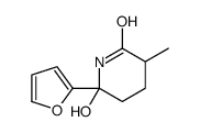 6-(2-呋喃基)-6-羟基-3-甲基-2-哌啶酮 结构式