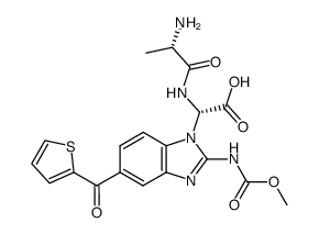 Glycine, N-L-alanyl-L-2-[2-[(methoxycarbonyl)amino]-5-(2-thienylcarbonyl)-1H-benzimidazol-1-yl]- (9CI) 结构式