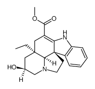 Aspidospermidine-3-carboxylic acid, 2,3-didehydro-7-hydroxy-, methyl ester, (5α,7β,12R,19α)- 结构式