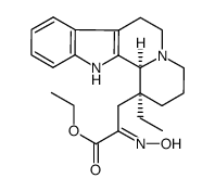 Indolo[2,3-a]quinolizine-1-propanoic acid, 1-ethyl-1,2,3,4,6,7,12,12b-octahydro-α-(hydroxyimino)-, ethyl ester, (αE,1S,12bS)- 结构式