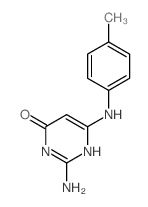 2-氨基-6-[(4-甲基苯基)氨基]-4(1H)-嘧啶酮 结构式