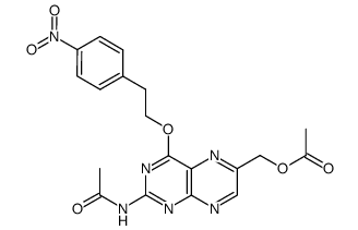 Acetamide, N-[6-[(acetyloxy)methyl]-4-[2-(4-nitrophenyl)ethoxy]-2-pteridinyl]- 结构式