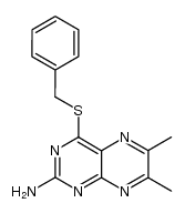 2-Pteridinamine, 6,7-dimethyl-4-[(phenylmethyl)thio]- 结构式