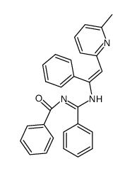 Benzamide, N-[[[2-(6-methyl-2-pyridinyl)-1-phenylethenyl]imino]phenylmethyl]- 结构式