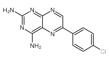 2,4-Diamino-6-(p-chlorophenyl)pteridine 结构式